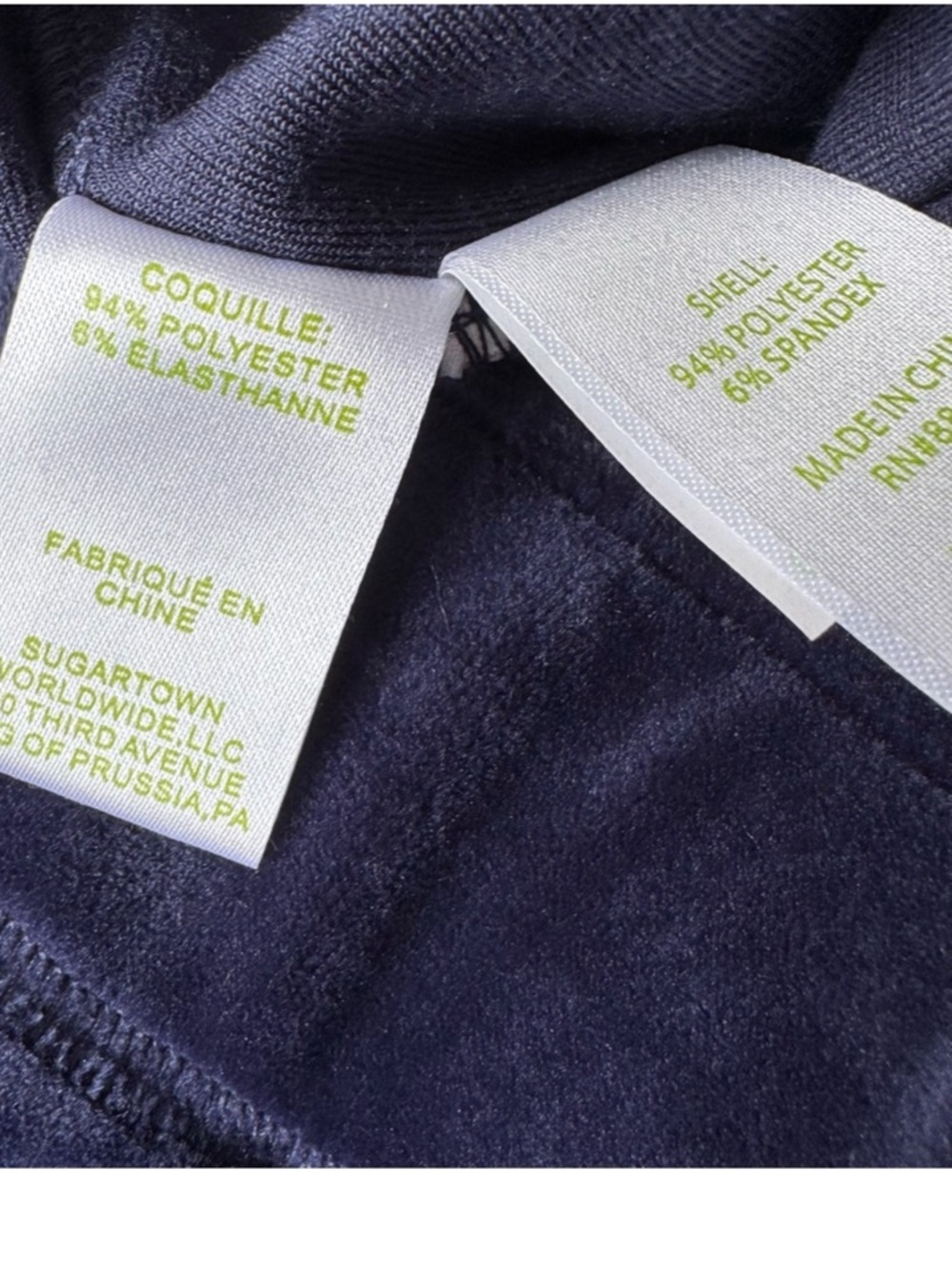 Lilly Pulitzer Jordynne Velour Lounge Pant in True Navy Size XL - Picture 6 of 7